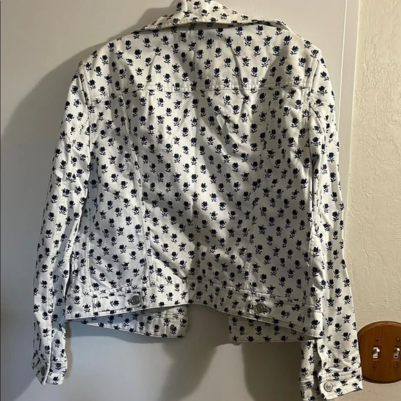 COACH Women's White and Blue Jacket - Picture 2 of 7